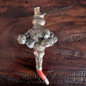 Antique Baby Rattle from the 1800s likely Sterling Silver